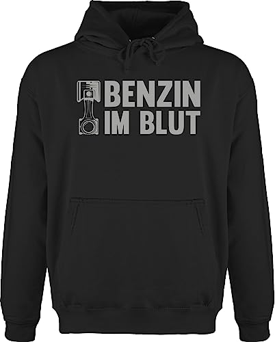 Hoodie Herren Pullover Männer - Autos - Benzin im Blut - Zylinder - 3XL - Schwarz - kapuzenpulli auto bild hoodies man kapuze hoody pullis huddis fun-sweatshirts kapuzenpullover jh001 hoodis von Shirtracer