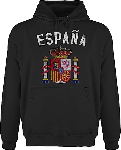 Hoodie Herren Pullover Männer - Fußball EM - Spanien Wappen WM - 5XL - Schwarz - europameisterschaft kapuzenpullover 2024 fussball fußball-fanartikel fußballer fanartikel fu ball w m zur 24 von Shirtracer