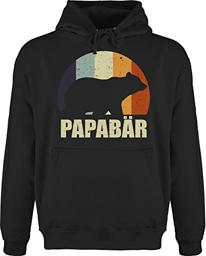 Hoodie Herren Pullover Männer - Geschenk zum Vatertag - Papa Bär Papa Bear - 4XL - Schwarz - vatertagsgeschenke ideen pulli vateetag fathers day father vater vatertahsgeschenke fatertaggeschenke von Shirtracer