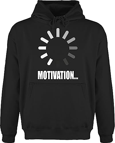 Hoodie Herren Pullover Männer - Nerd Geschenke - Lade Motivation... weiß - XL - Schwarz - hoddis kapuzenpullover sprüche gamer computer nerds motivation hoodies zocker pulli zocken geschenk von Shirtracer