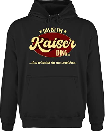 Shirtracer Hoodie Herren Pullover Männer - Schlager Party Outfit - Das ist EIN Kaiser Ding - Kaiserding - 3XL - Schwarz - schlagerparty für schlagerfans schlagernacht sprüche von Shirtracer