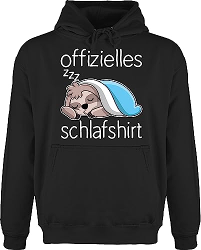 Shirtracer Hoodie Herren Pullover Männer - Sprüche Statement - Offizielles Schlafshirt mit Faultier - weiß - L - Schwarz - Statements Schlaf Aufschrift schlafen Spruch schnarch Faultiere faultier, von Shirtracer