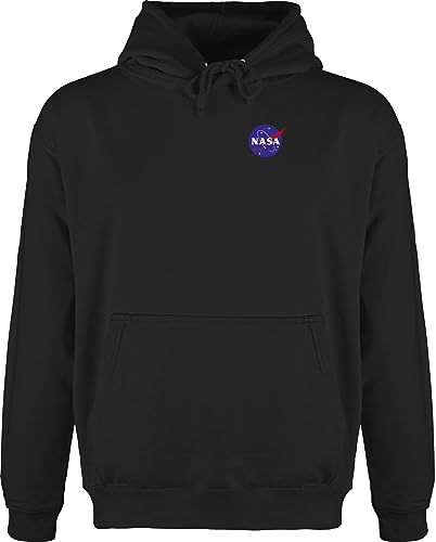 Shirtracer Hoodie Herren Pullover Männer - Weltall - NASA Logo Space X Merchandise Weltraum - 3XL - Schwarz von Shirtracer