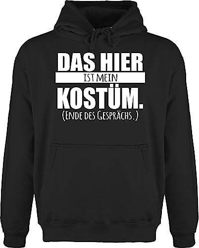 Hoodie Herren Pullover Männer - Karneval & Fasching - Das Hier ist Mein Kostüm. Ende des Gesprächs - Faschingskostüm Sprüche Witzig lustig - XXL - Schwarz - fasnacht hudis carneval von Shirtracer