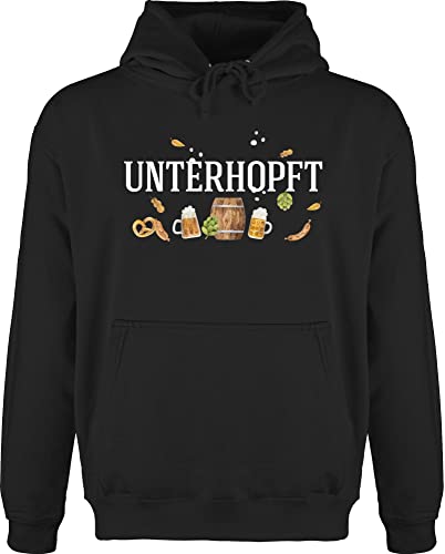 Hoodie Herren Pullover Männer - Kompatibel mit Oktoberfest - Chronisch total Unterhopft - Männertagsgeschenk Bier Brauer Mälzer Geschenk - XL - Schwarz - Bavaria Hoddies/pullies bayrisch huddis von Shirtracer