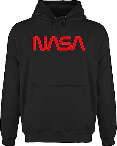 Hoodie Herren Pullover Männer - Nerd Geschenke - Nasa - Raumfahrt Astronaut Mondlandung Weltraum - 5XL - Schwarz - kapuze geschenk kapuzenpullover hoody pulli mit bauchtasche nasa+hoodie+herren von Shirtracer