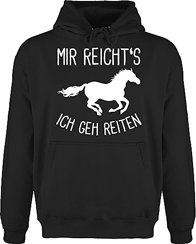 Hoodie Herren Pullover Männer - Pferde - Mir reichts ich geh Reiten - S - Schwarz - zum pferd sprüche pferdeliebhaber horse pulli reitzubehör pferdespruch pferden oberteil reit reiterin hoddy von Shirtracer