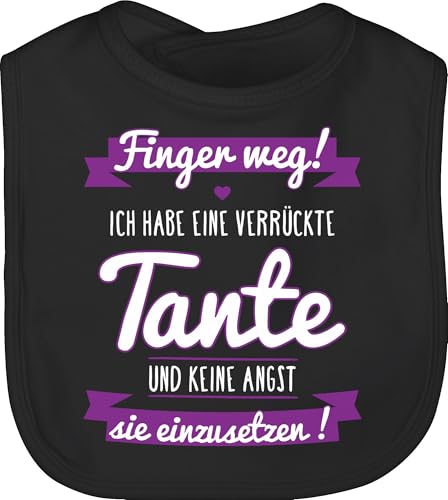 Baby Lätzchen - Ich habe eine verrückte Tante Lila - Unisize - Schwarz - taufgeschenke aunt aunty babylätzchen tauf geschenk tantes teyze kinderlätze babysachen mädchen auntie family letzchen Baby Lätzchen - Ich habe eine verrückte Tante Lila - Unisize - Schwarz - taufgeschenke aunt aunty babylätzchen tauf geschenk tantes teyze kinderlätze babysachen mädchen auntie family letzchen von Shirtracer