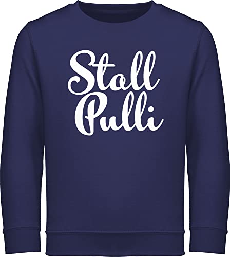 Shirtracer Sweatshirt Kinder Pullover für Jungen Mädchen - Pferd Pferde - Stallpulli Bubble Schrift - 152 (12/13 Jahre) - Navy Blau - reiterzubehör pferden Motiv Pferd, Reiterin pferdeliebhaberin von Shirtracer