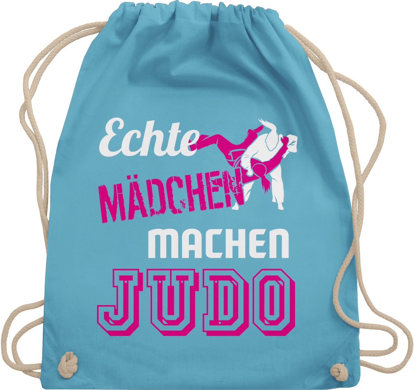 Shirtracer Turnbeutel Echte Mädchen machen Judo, Kampfsport von Shirtracer