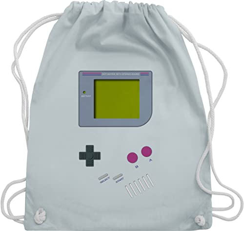 Turnbeutel Rucksack - Karneval & Fasching - Taschen - Gameboy - Unisize - Pastell Blau - sporttasche kindergarten beutel fasnachts ganeboy gymsack geschenk gamer wurftaschen lustige faschings von Shirtracer