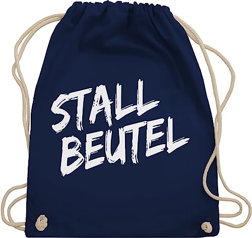 Turnbeutel Rucksack - Pferde - Taschen - Stallbeutel Distressed - Unisize - Navy Blau - pferden beutel kinder mädchen reiten geschenk reiter sprüche turnen tasche reitsachen pferdeliebe turnsack von Shirtracer