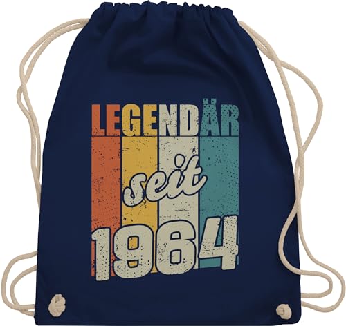 Shirtracer Turnbeutel Rucksack - 60. Geburtstag - Legendär seit 1964 - Unisize - Navy Blau - geschenk 60 jahre zum birthday geschenke lustige+geschenke+zum+60+geburtstag jährige von Shirtracer