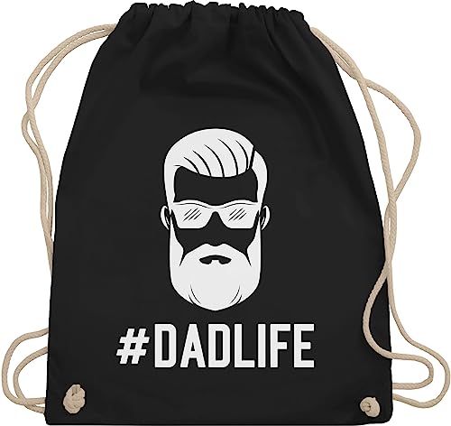 Shirtracer Turnbeutel Rucksack - Geschenk zum Vatertag - Hashtag Dadlife weiß - Unisize - Schwarz - papa fater tag fatertags daddy vater sprüche dad paps männertag+geschenke maennertag von Shirtracer