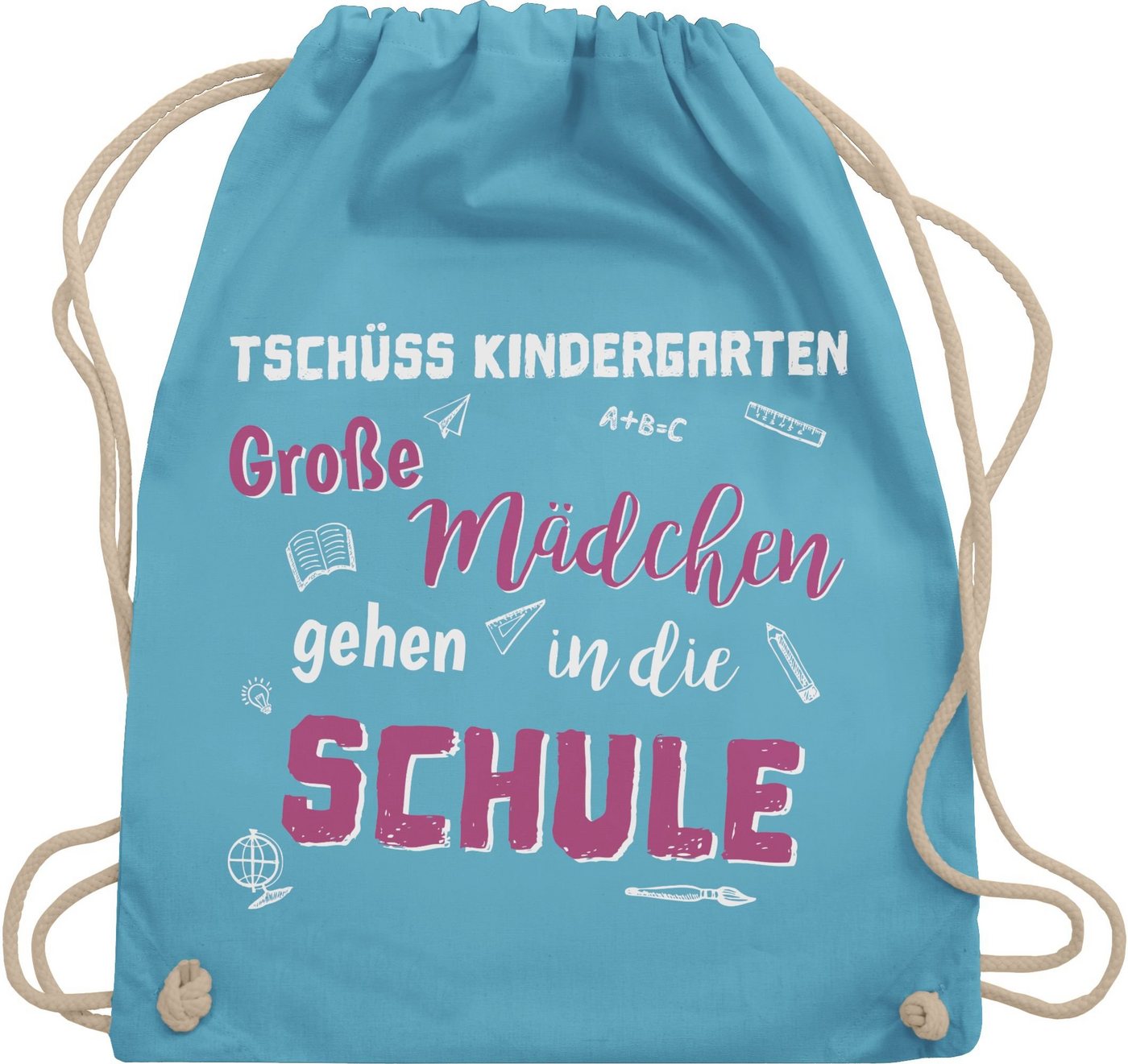 Shirtracer Turnbeutel Tschüss Kindergarten Große Mädchen, Schulanfang & Einschulung Geschenk Turnbeutel von Shirtracer