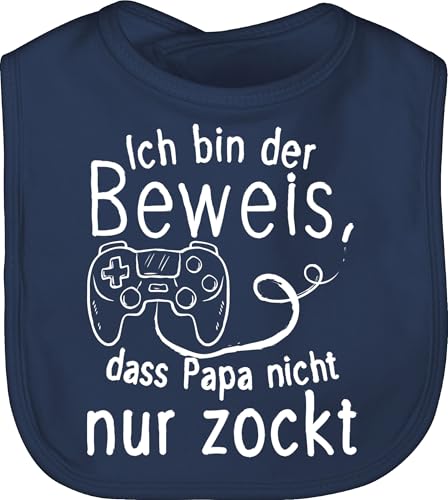 Baby Lätzchen - Geschenk zum Vatertag - Ich bin der Beweis, dass Papa nicht nur zockt weiß - Unisize - Navy Blau - zocken papatagsgeschenk beweis schlabberlatz vatertagsgeschenk zockt. babylätze Baby Lätzchen - Geschenk zum Vatertag - Ich bin der Beweis, dass Papa nicht nur zockt weiß - Unisize - Navy Blau - zocken papatagsgeschenk beweis schlabberlatz vatertagsgeschenk zockt. babylätze von Shirtracer