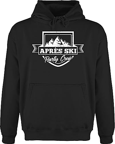 Hoodie Herren Pullover Männer - Skiurlaub Apres - Après Ski Party Crew - M - Schwarz - apre Pulli après+ski+Party mit Geschenk Mottoparty Skifahrer Hoody skioutfit hüttengaudi Fahren Apres+ski von Shirtracer