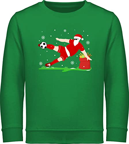Sweatshirt Kinder Pullover für Jungen Mädchen - Weihnachten Geschenke Christmas - Fußball Spieler Weihnachtsmann - 152 (12/13 Jahre) - Grün - weihnachtsmotive+weihnachtsmotiven Chrismas von Shirtracer