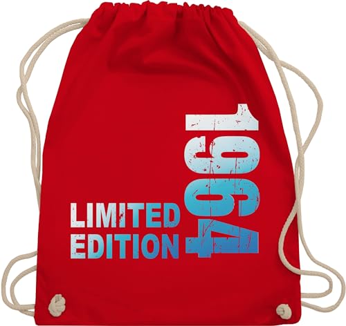 Shirtracer Turnbeutel Rucksack - 60. Geburtstag - Limited Edition 1964 - Unisize - Rot - 60 jahre zum 60.geburtstag sprüche geb 60er überraschung geschenk sechzig er jahre, jähriger iger 60.ter alt von Shirtracer