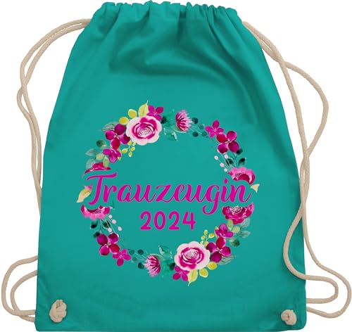 Turnbeutel Rucksack - JGA Junggesellenabschied Frauen - Beste Trauzeugin Geschenk - Unisize - Türkis - damen junggesellinnenabschied sprüche 2024 braut crew bride jungesellinnenabschied beutel von Shirtracer