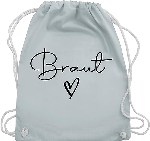 Shirtracer Turnbeutel Rucksack - JGA Junggesellenabschied Frauen - Braut Bride - Unisize - Pastell Blau - jungesellinnenabschied frau rucksäcke polterer bags brautparty trinkbeutel von Shirtracer