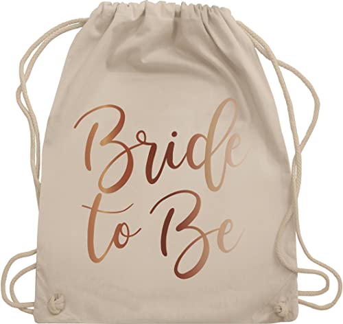 Shirtracer Turnbeutel Rucksack - JGA Junggesellenabschied Frauen - Bride to be - Unisize - Naturweiß - baumwollrucksäcke gadgets junggesellinnen turnsack damen jubggesellinnenabschied bags outfit von Shirtracer