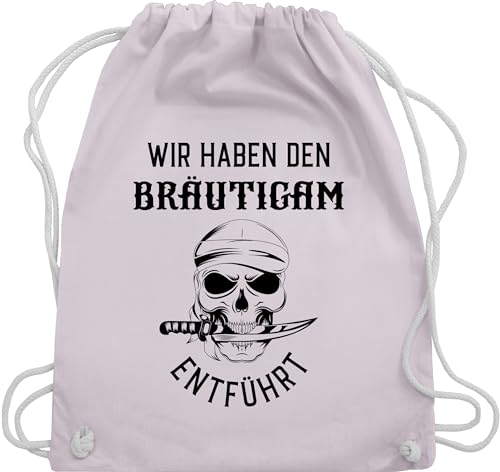 Turnbeutel Rucksack - JGA Junggesellenabschied Männer - Wir haben den Bräutigam entführt Piratenkopf - Unisize - Pastell Rosa - jungesselnabschied rucksäcke outfit polterabend tasche polter von Shirtracer