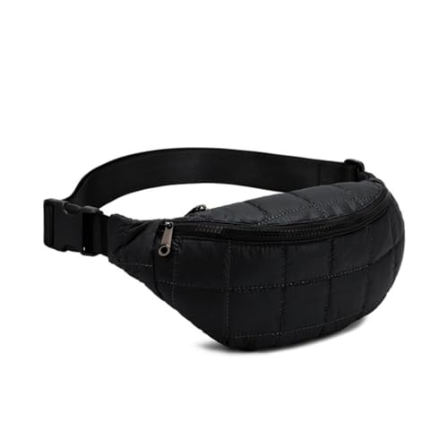 Bauchtasche für Damen und Herren, kleine Umhängetasche, Hüfttasche mit verstellbarem Gurt, für Laufen, Wandern, Reisen, Sport, Schwarz von Shntig