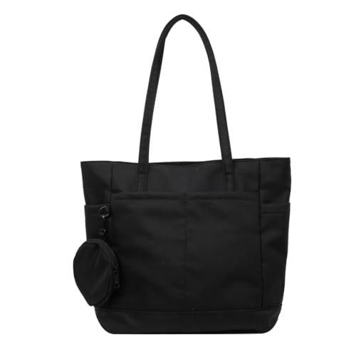 Modische Nylon-Umhängetasche, große Kapazität, Handtaschen, perfekt für Damen und Mädchen, Schwarz von Shntig