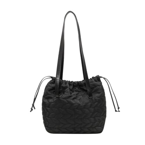 Stilvolle Umhängetasche, funktionale Pendlertasche, Stoff für Herbst und Winter, Schwarz von Shntig