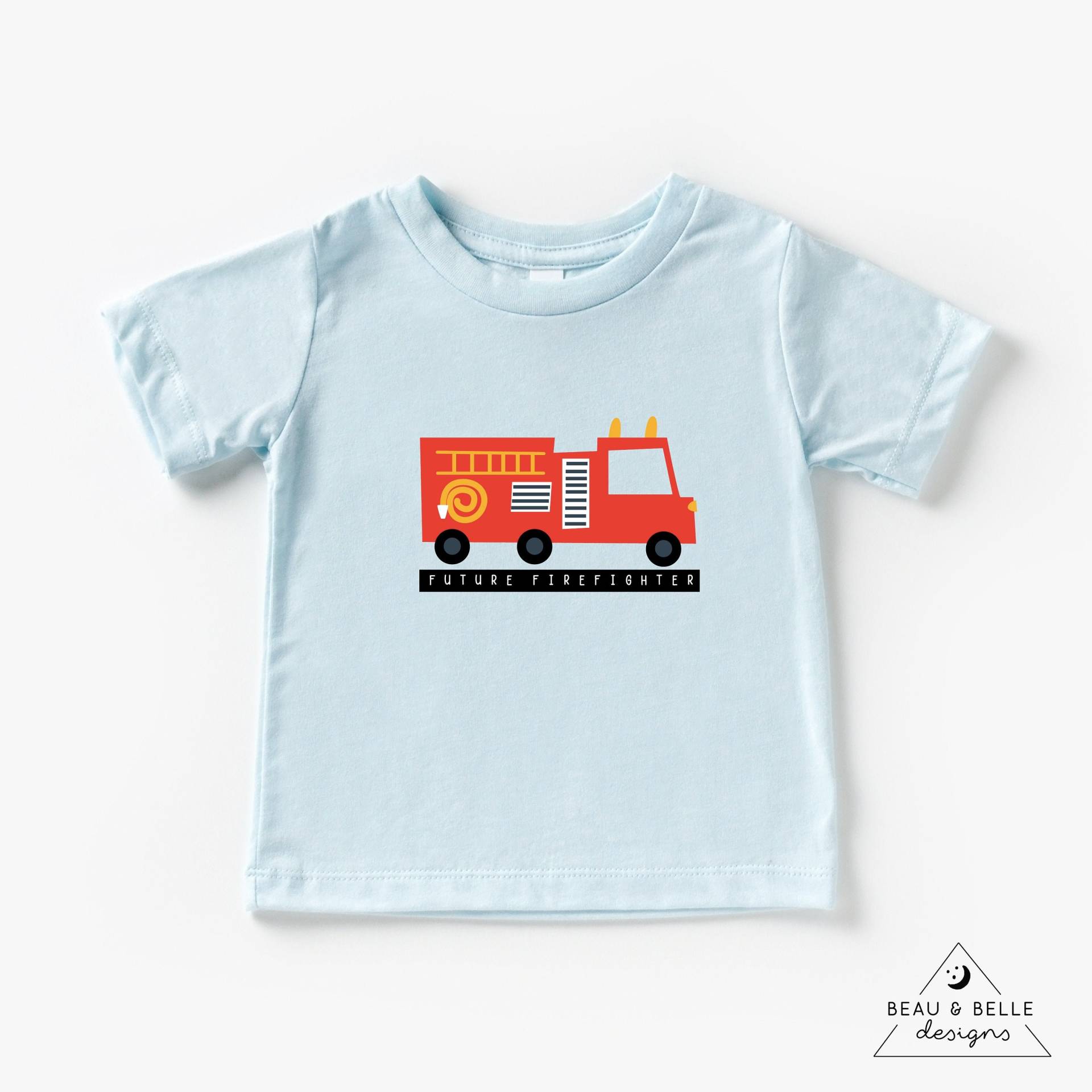 Future Firefighter Firetruck Kleinkind Tshirt, Kindershirt, Baby Shirt, Geburtstagsgeschenk, Geburtstagsshirt von ShopBeauandBelle