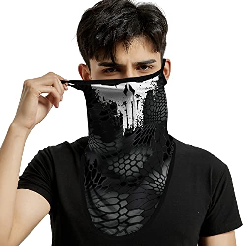 ShopINess Unisex Bandana Gesichtsmaske Schal Gesicht mit Ohrschlaufen Rave Sturmhaube Hals Gamaschen Staubtuch Waschbare Wind Motorrad Maske - Alien von ShopINess