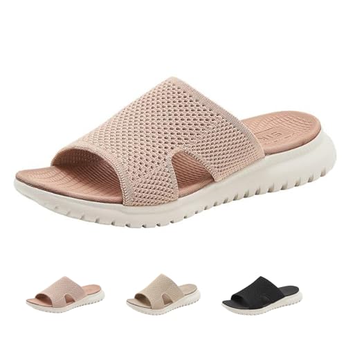 Orthopädische hausschuhe damen sommer, Schuhe mit keilabsatz für damen sommer sandalen mit Fußgewölbeunterstützung Sommer Rutschfest Sandaletten, Freizeit Hausschuhe für Frauen(Size:EU 35,Color:Pink) von Shorts Collection