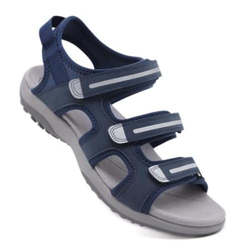 Orthopädische sandalen damen PU leder, Offener Zeh sandaletten damen sommer aus PU-Leder rutschfeste Elegante Sandalen mit Fasciitis-Sohlen für Hallux Valgus Bunion RöMersandalen Damen(Size:EU 36,Colo von Shorts Collection