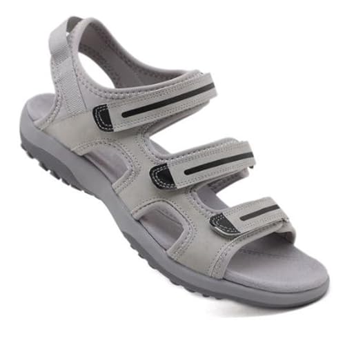 Orthopädische sandalen damen PU leder, Offener Zeh sandaletten damen sommer aus PU-Leder rutschfeste Elegante Sandalen mit Fasciitis-Sohlen für Hallux Valgus Bunion RöMersandalen Damen(Size:EU 37,Colo von Shorts Collection