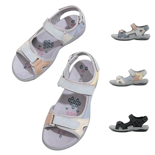 Orthopädische sandalen damen mit klettverschluss, Orthopädische sandalen damen arch support rutschfeste Elegante Sandalen mit Fasciitis-Sohlen für Hallux Valgus Bunion(Size:EU 36,Color:Apricot) von Shorts Collection