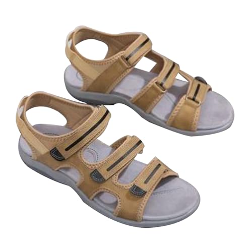 Orthopädische sandalen damen sommer, Orthopädische sandalen für frauen mit fußgewölbeunterstützung Wandernsandalen Bequem Atmungsaktiv Slingback Sandale für Strand Reisen Trekking(Size:EU 40,Color:Bro von Shorts Collection