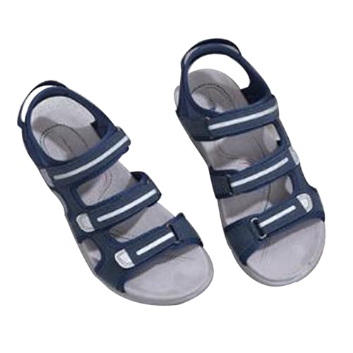 Orthopädische sandalen damen sommer, Orthopädische sandalen für frauen mit fußgewölbeunterstützung Wandernsandalen Bequem Atmungsaktiv Slingback Sandale für Strand Reisen Trekking(Size:EU 36,Color:Blu von Shorts Collection