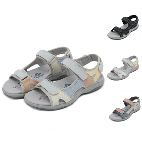 Orthopädische sandalen für sommer damen, Sommer sandalen fußgewölbeunterstützung verstellbaren Trägern und Sandalen mit ergonomischer Sohle für Spaziergänge, Freizeit, Wandern(Size:EU 41,Color:Apricot von Shorts Collection