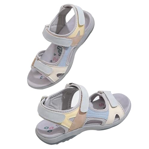 Orthopädische schuhe damen sommer sandalen, Sommer sandalen fußgewölbeunterstützung Torthopädische Sandaletten Outdoor Weich Comfort Sport Outdoorsandalen mit Klettverschluss(Size:EU 36,Color:Apricot) von Shorts Collection