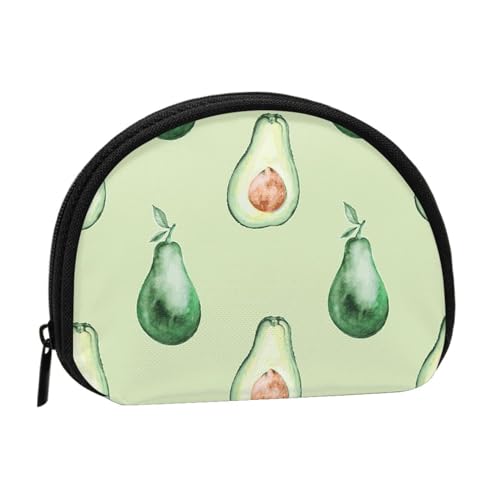 Sea Life Muschel-Aufbewahrungstasche, Mini-Tasche, Geldbörse, Wickeltasche für Damen, Mädchen, Kinder, Avocado-Muster, Einheitsgröße von Shunieg