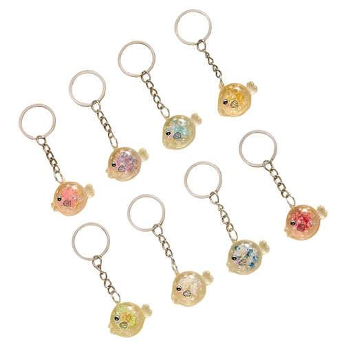 8-teiliges nachtleuchtendes Pufferfisch-Schlüsselhalter-Set, einzigartiger Silikon-Kugelfisch, Schlüsselanhänger-Set, Nachtlicht-Effekt, Schlüsseldekoration 8-teiliges nachtleuchtendes Pufferfisch-Schlüsselhalter-Set, einzigartiger Silikon-Kugelfisch, Schlüsselanhänger-Set, Nachtlicht-Effekt, Schlüsseldekoration von Shurhome