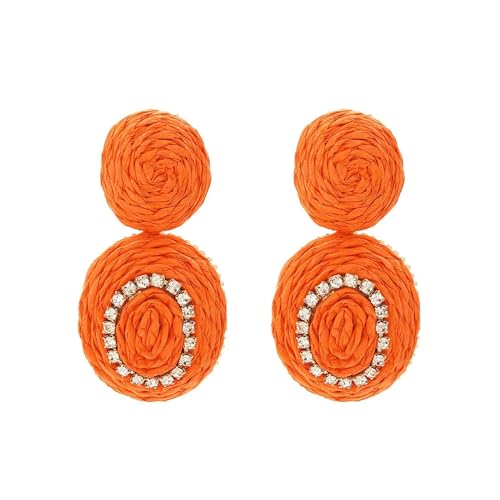 Ohrringe Ohrstecker Damen Schmuck Earrings Geometrische Ohrhänger Für Frauen Einfaches Süßes Partyzubehör Orange von SiVaji