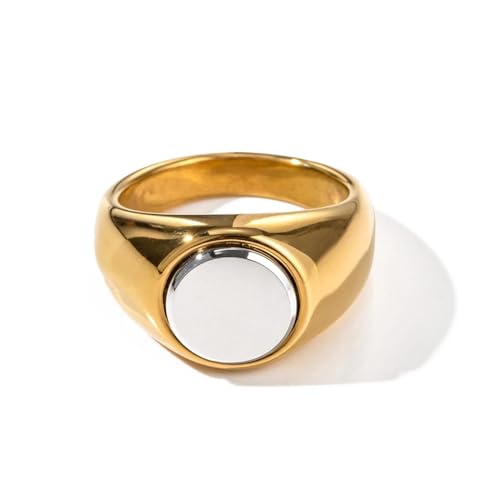 Ring Ringe Damen Bijouterie Herren Runde Nähte Chunky Ringe Für Damen 6 Jdr2304025 von SiVaji