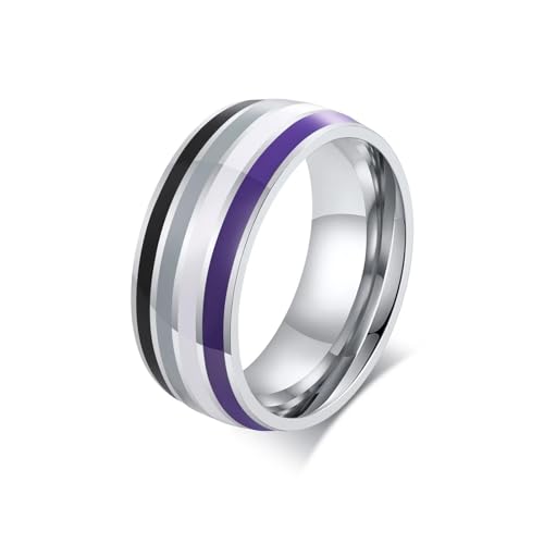 SiVaji Ring Ringe Damen Bijouterie Herren Ring Für Frauen Paar Stolz Liebesversprechen Streifen Flagge Verlobungsringe Usringsize12 Pr-034S von SiVaji