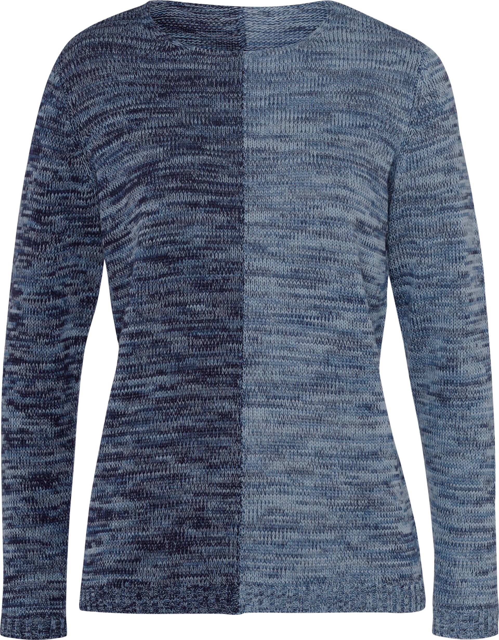 Sieh an! Damen Langarm-Pullover, marine-eisblau-meliert von Sieh an!