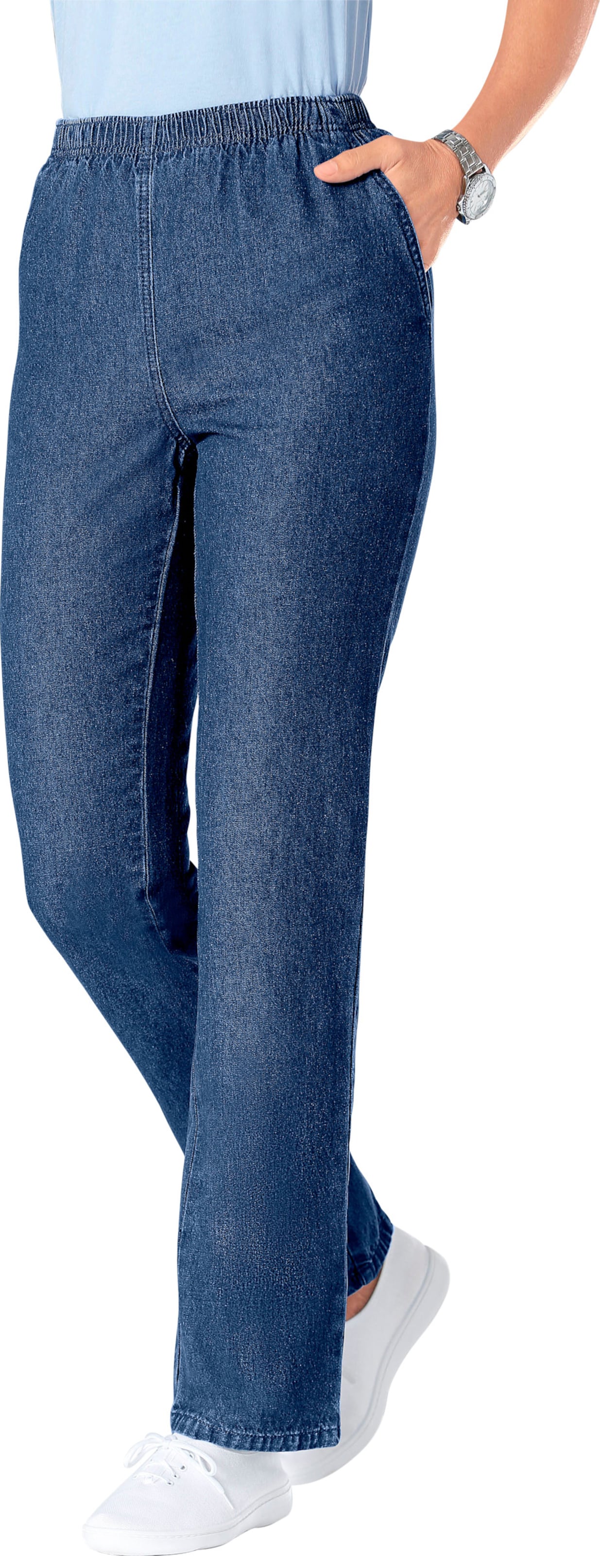 Sieh an! Damen Schlupfjeans, blue-stone-washed von Sieh an!