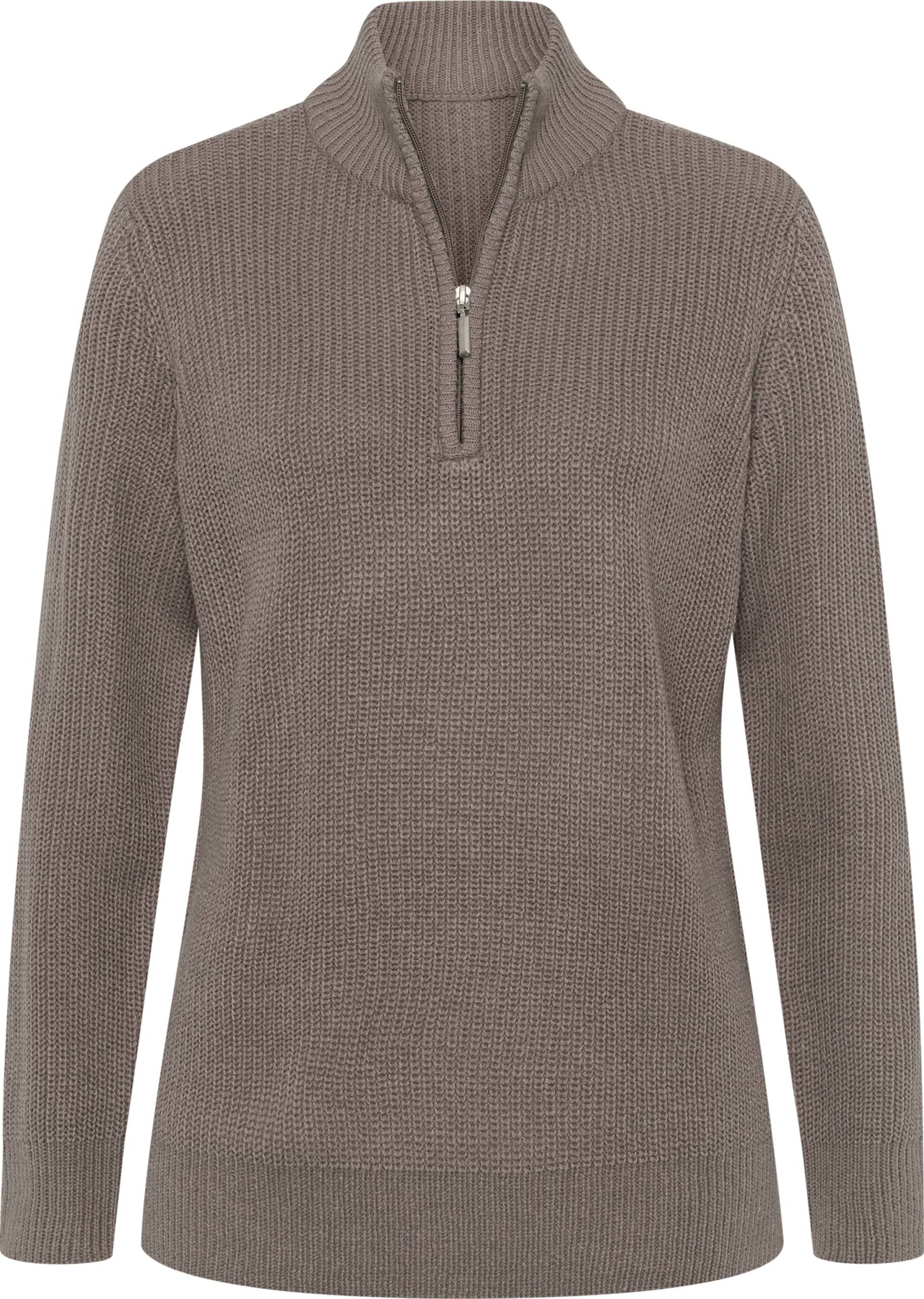 Sieh an! Damen Stehkragenpullover, taupe von Sieh an!