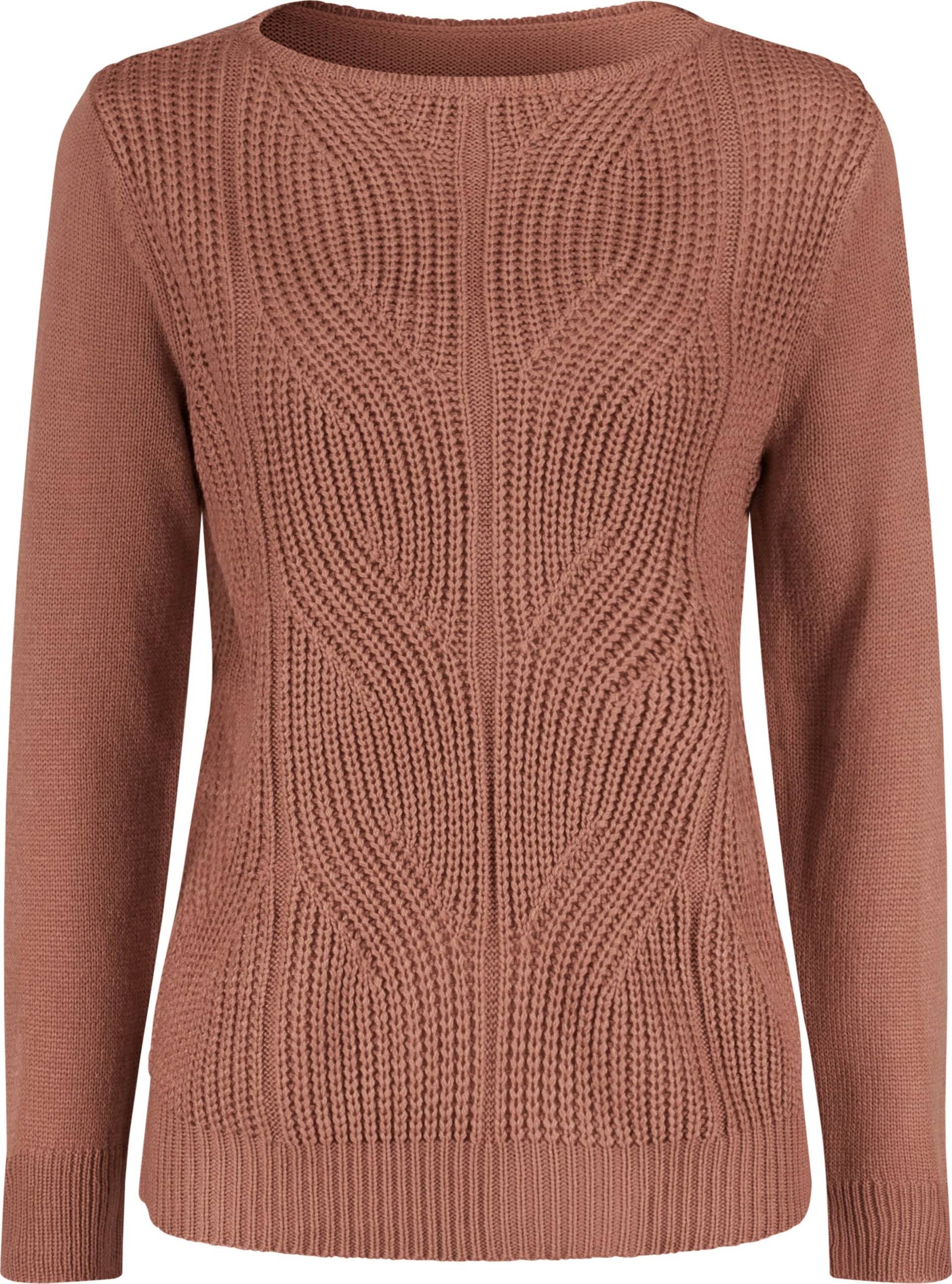 Sieh an! Damen Strickpullover mit U-Boot-Ausschnitt, rosenholz von Sieh an!