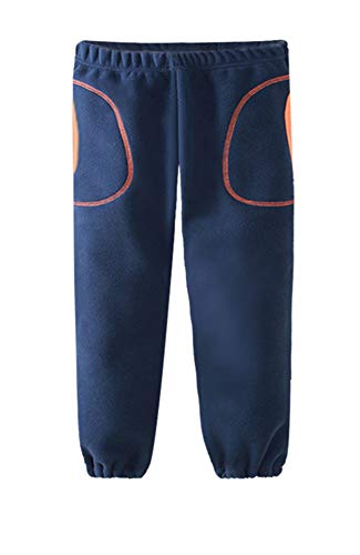 Kinder Fleece Hose Herbst Winter Jungen Mädchen Jogginghose Freizeithose Jogger Sweathosen Sporthose (Blau, 115-120) von Siehin